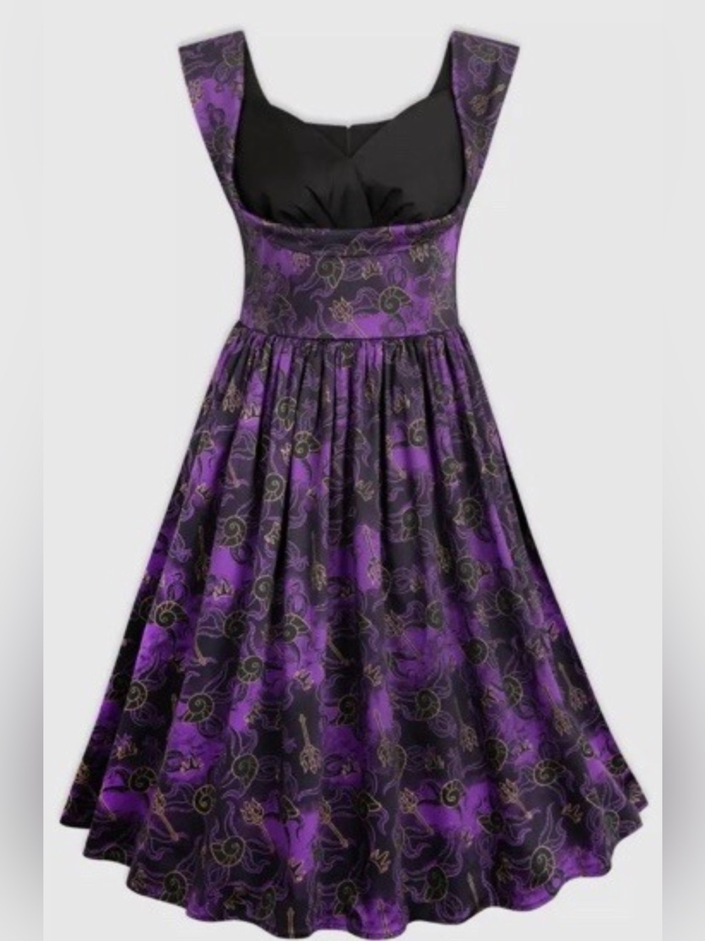 Disney Purple and Black Ursula Midi Dress